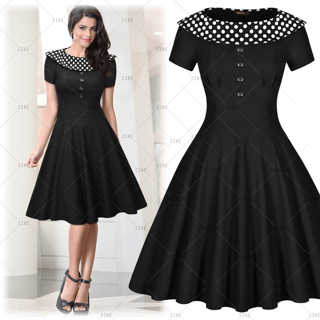 Cocktail Swing Dresses 1940s